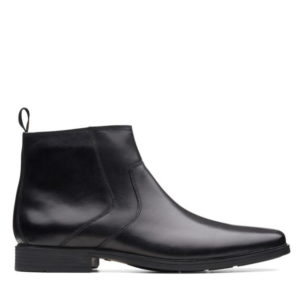 Clarks Mens Tilden Up Chelsea Boots Black | UK-8015463